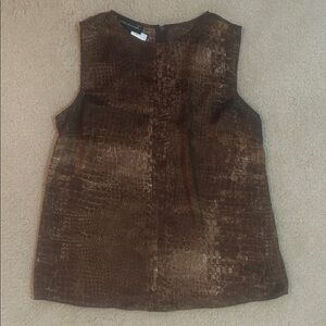Jones New York Brown snakeskin blouse